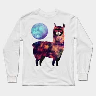 Sky llama and the blue planet Long Sleeve T-Shirt